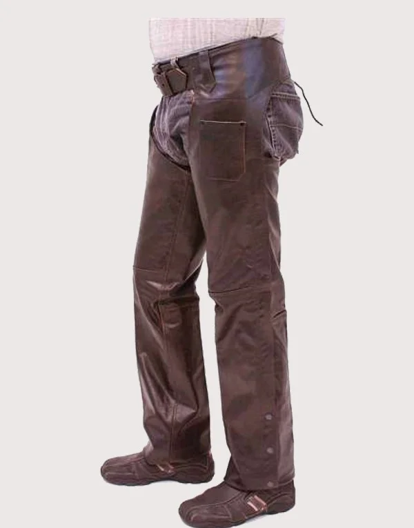 Showy masher leather womens chaps