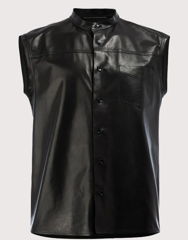 Alternative view of Soldier Sleeveless Leather Shirt