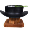 El Dorado Black Leather Short Top Hat Unbanded, STH2