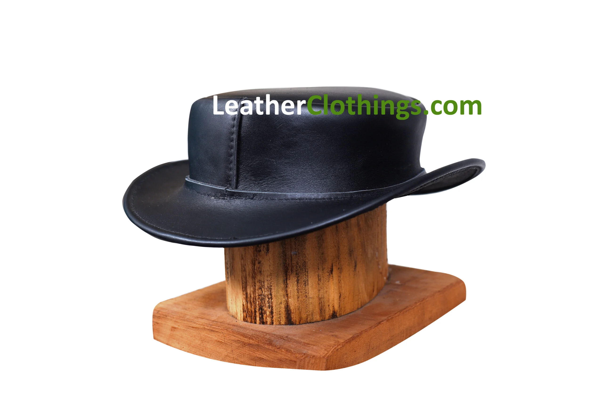 El Dorado Black Leather Short Top Hat, Unbanded