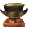 El Dorado Brown Black Leather Short Top Hat Unbanded