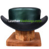 El Dorado Green Leather Short Top Hat Unbanded, STH8