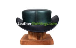 El Dorado Hampton Leather London Green Short Top Hat, Unbanded