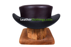 El Dorado Hampton Leather Napa Vino Short Top Hat, Unbanded