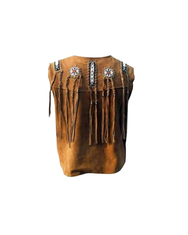 Western Cowgirl Brown Suede Vest With Fringes