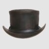 El Dorado Top Hat With Brown Waxed Leather Simple Band