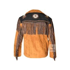 Fringe Suede Jacket - Native American design MLJ88