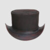 El Dorado Top Hat with a Red Waxed Leather Simple Band