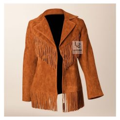 Western Cowgirl Brown Suede Jacket WSJ115A (1)