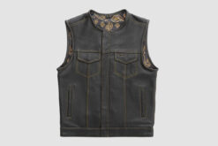 Mens Hunt club biker leather vest