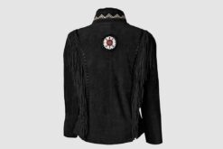 Alternative view of Black Leather Cowboy Jackets - Mens Cowboy Jacket