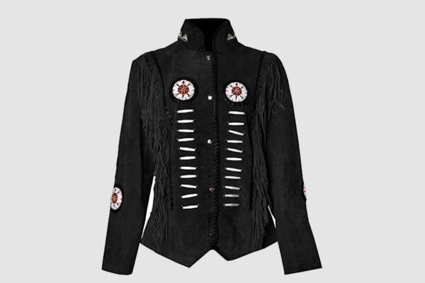 Black Leather Cowboy Jackets - Mens Cowboy Jacket