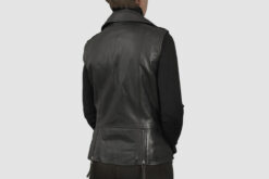 Alternative view of Black Leather Vest For Women | WBV2