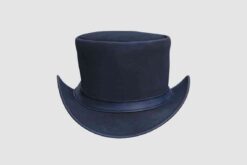 El Dorado Top Hat Blue Waxed Leather Simple Band, TH112C