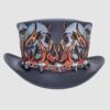 El Dorado Leather Top Hat with Skulls Band
