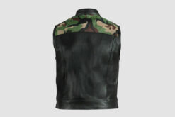 Alternative view of Men's Camouflage Leather Vest | Military-Style