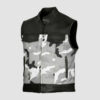 Men's camouflage leather vest