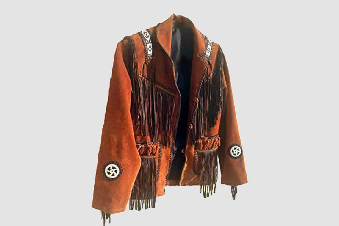 western suede jacket with fringe