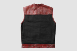 Alternative view of Crocodile Plated Red Wax Vest - Luxurious - Comfortable | CRLV21