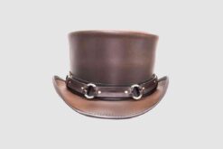 El Dorado Brown Leather Top Hat With SR2 Band