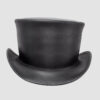 El Dorado Black Leather Top Hat Unbanded
