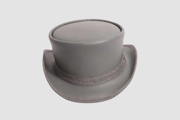 Grey Knight Leather Top Hat