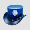 Blue Leather El Dorado Top Hat - Halloween Hat