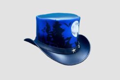 Alternative view of Blue Leather El Dorado Top Hat - Halloween Hat | AH102023