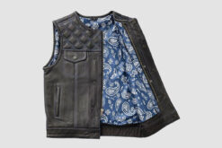 Alternative view of Hunt Club Motorcycle Leather Vest - High-Quality - Comfortable | HCLV44