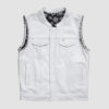 Hunt Club Mens Leather Motorcycle Vest