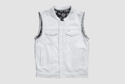 Hunt Club Mens Leather Motorcycle Vest