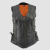 Leather Vests For Women With Rivets and Side Laces