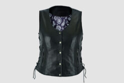 Leather Motorcycle Vest for woman