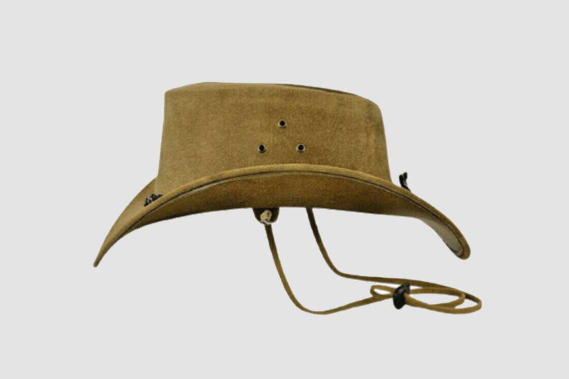 Aussie Light Bush Leather Hat Outback Western Cowboy Style, CBH6B