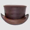Marlow Brown Leather Top Hat Unbanded, TH109B