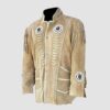 Beige Suede Fringe Jacket