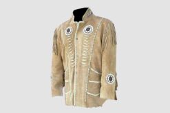 Beige Suede Fringe Jacket
