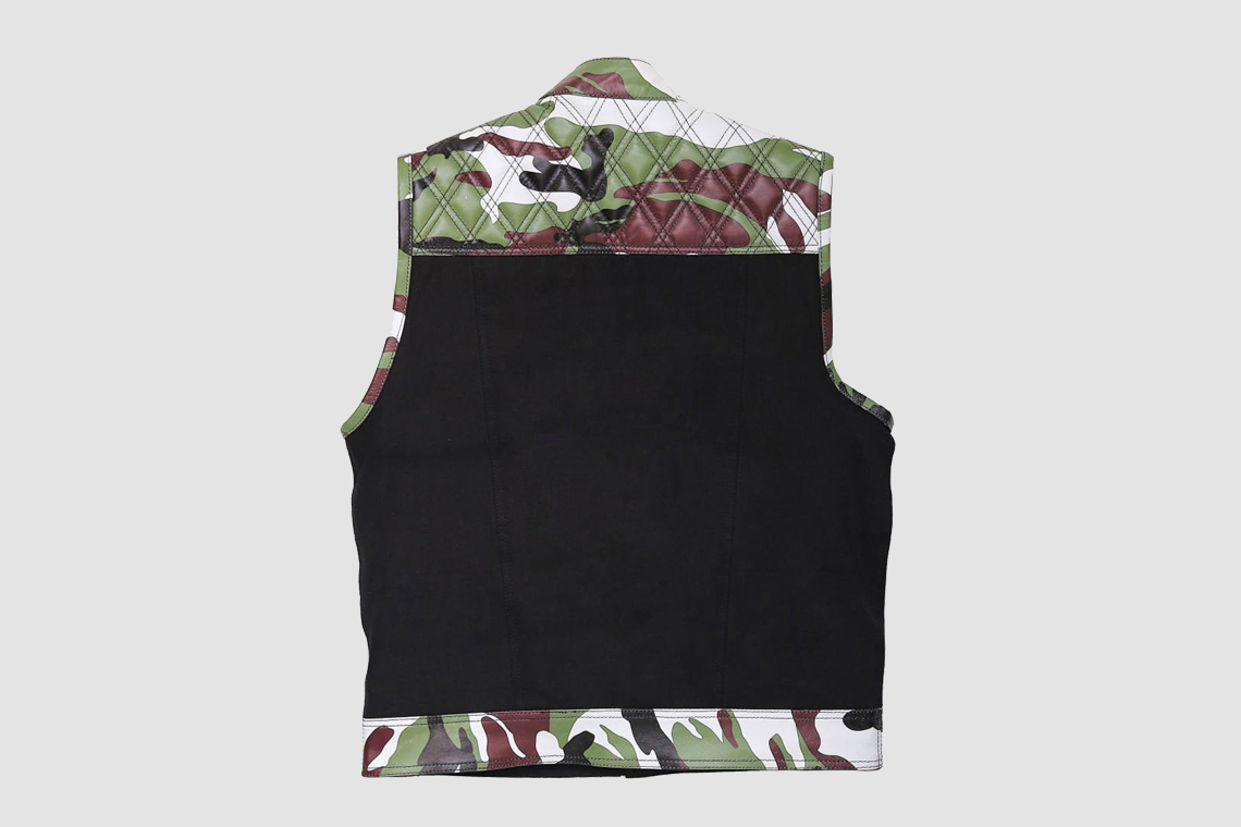 Mens Camo Vest Formal Mens Vest Jacket For Sale - Image 3