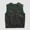 Mens Hunt Club Green Diamond Leather Vest For Sale