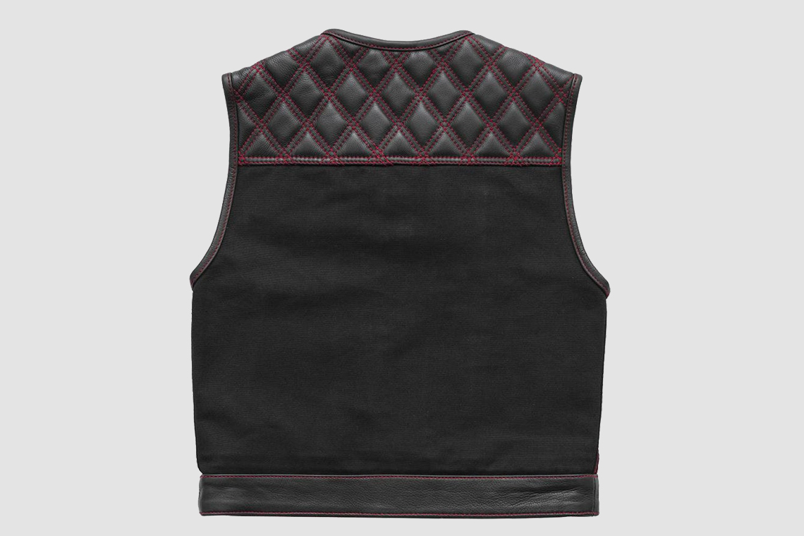 Men's Stinger Biker Vest Hunt Club Leather Vest - Image 2