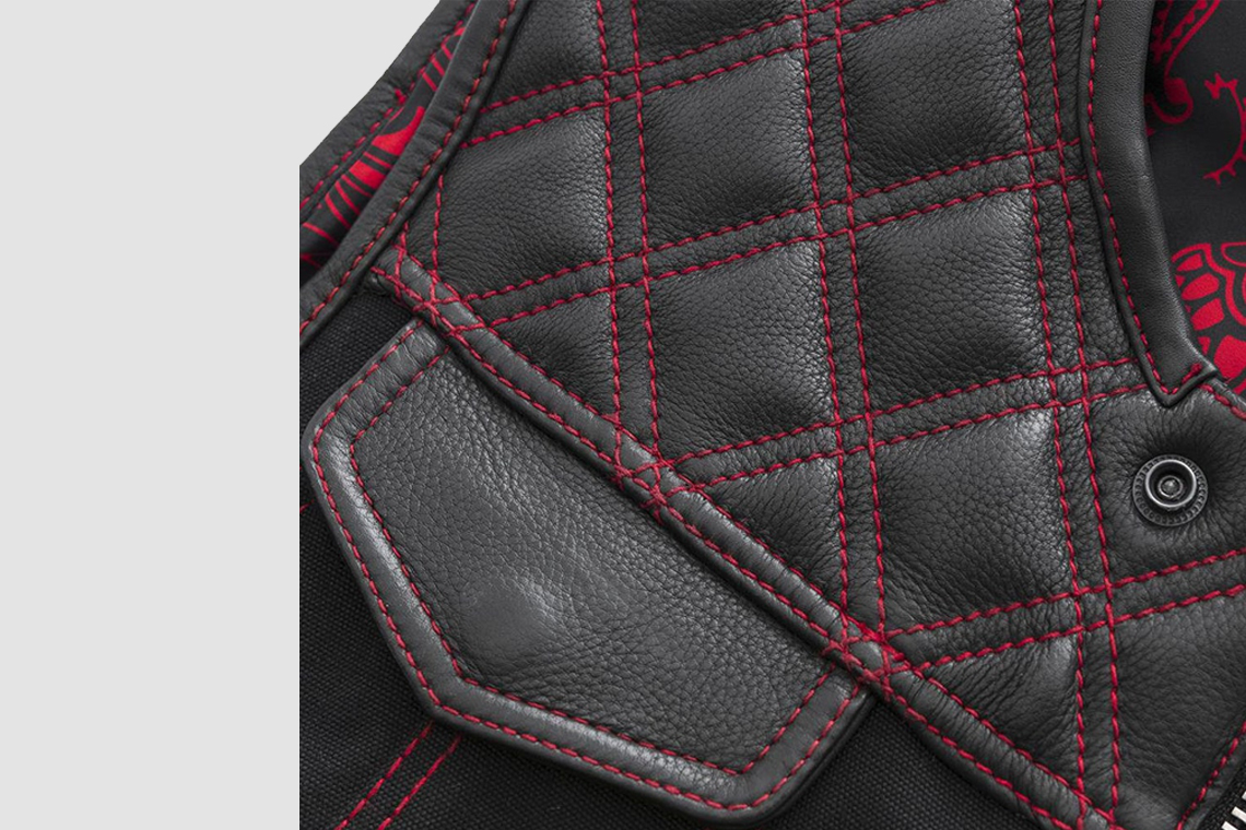 Men's Stinger Biker Vest Hunt Club Leather Vest - Image 3