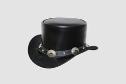 El Dorado Black Top Hat With Concho Band