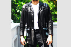 Stylish Black Western Jacket Mens Western Fringe Jacket