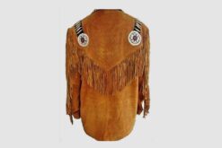 Alternative view of Stylish Western Leather Jacket - Suede Cowboy Jacket