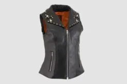 Women Rivets Fashion Leather Vest