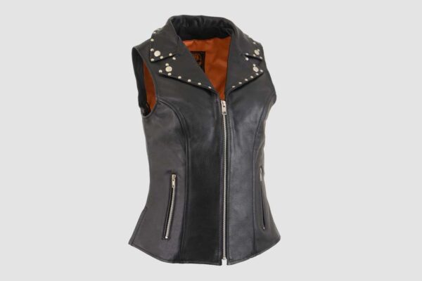 Women Rivets Fashion Leather Vest