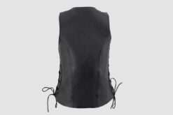 Alternative view of Women's Motorcycle Leather Vest With Side Laces | WBV15