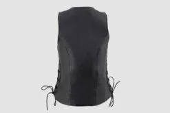 Alternative view of Women's Motorcycle Leather Vest With Side Laces | WBV15
