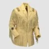 Western Leather Jacket Men - Native American Cowboy Style