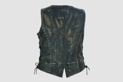 Women’s Distressed Leather Vest